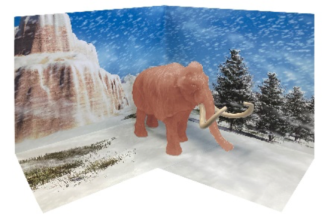 プラモデルのほかに付属している「ジオラマ背景ボード」