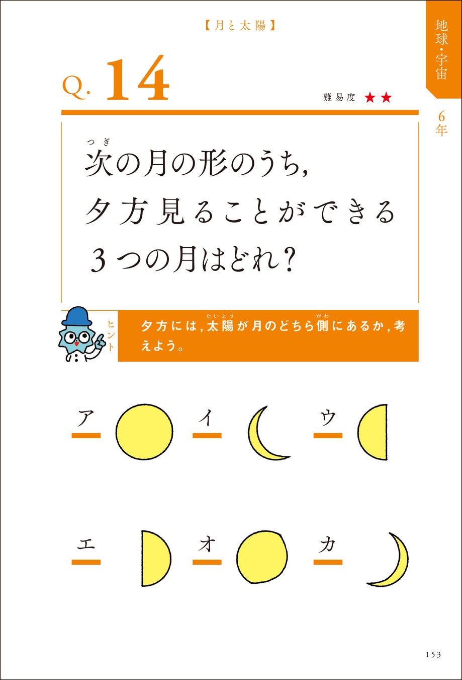 夕方に見ることができる月はどれ 小学生向けと侮ることなかれ 頭を刺激する問いが満載の参考書 株式会社 学研ホールディングスのプレスリリース 夕方に見ることができる月はどれ 小学生向けと侮ることなかれ 頭を刺激する問いが満載の参考書 株式会社 学研ホールディングスのプレスリリース