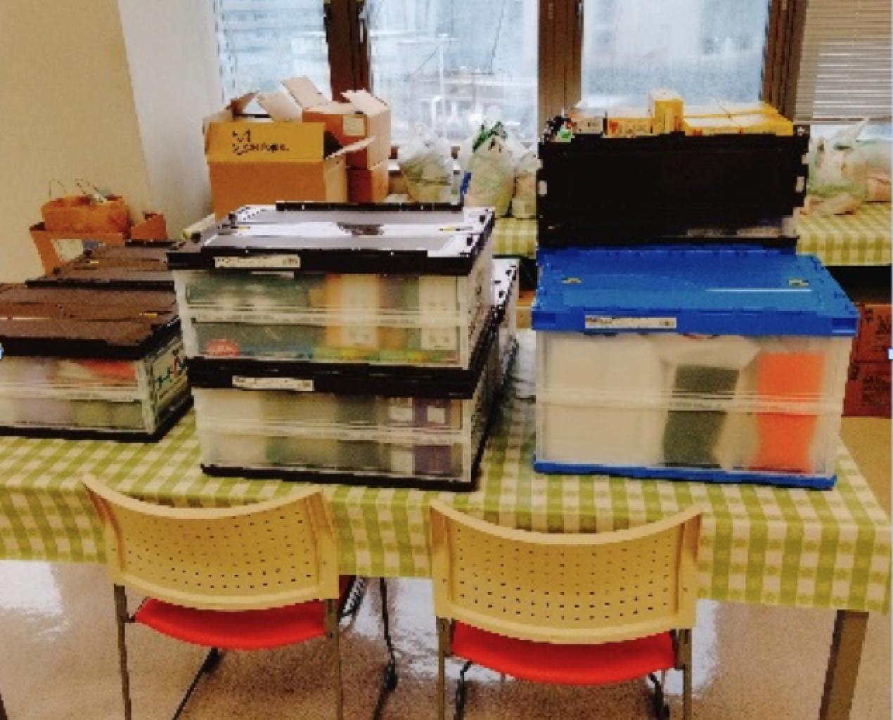 仙台市ボランティアセンターに搬入した食料品