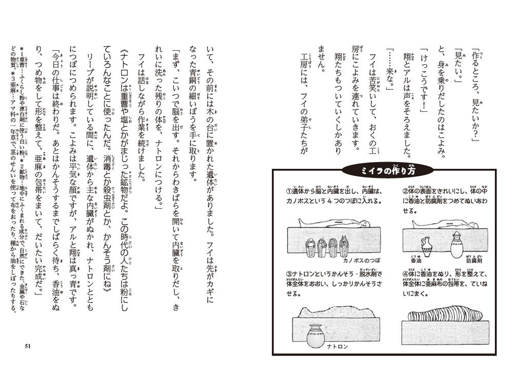 １巻より。興味をそそる「ミイラの作り方」。