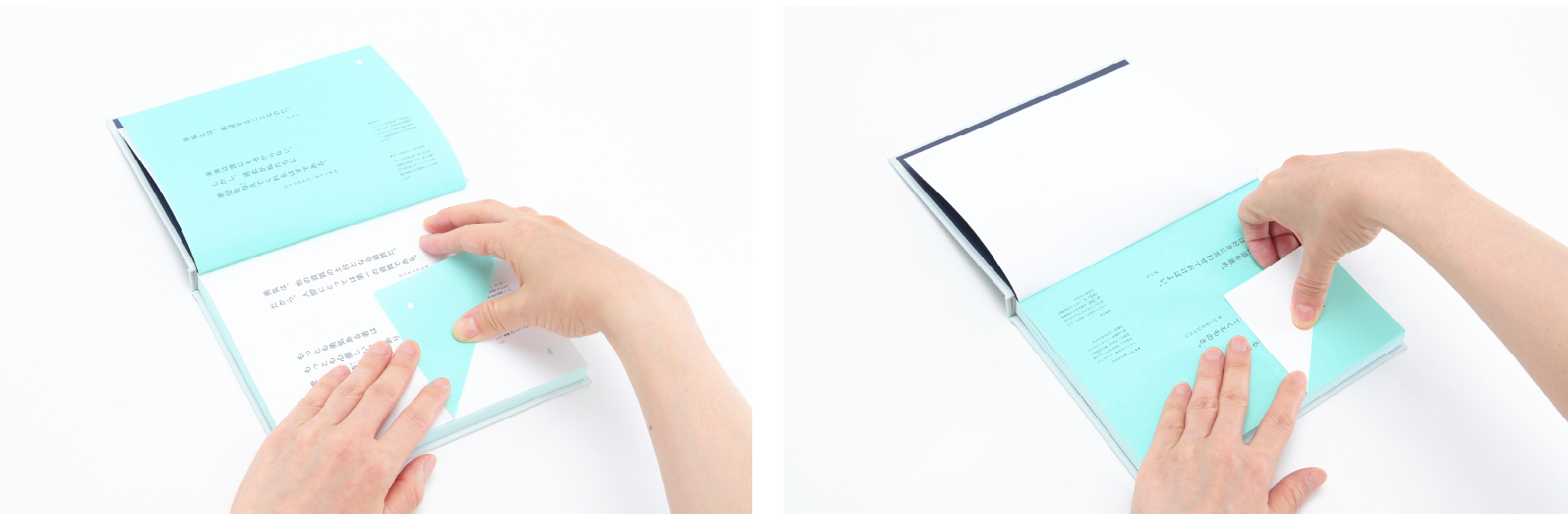 ▲はさみは使わず折るだけ、簡単！