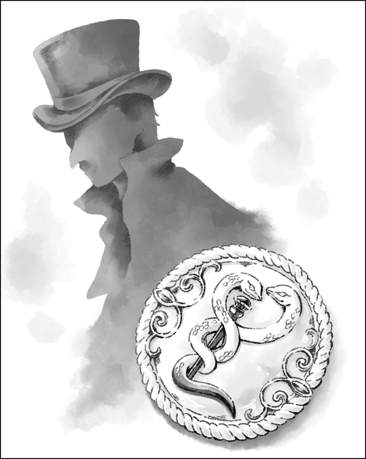 ▲あやしいマントの男と奇妙なボタン