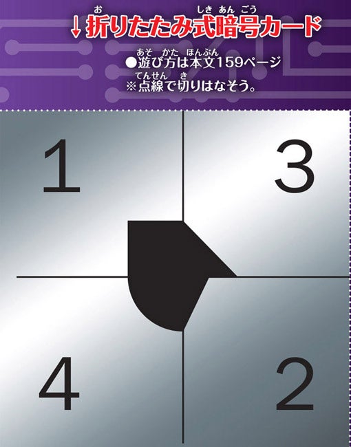 好評の暗号カード。今回は「折りたたみ式暗号カード」。