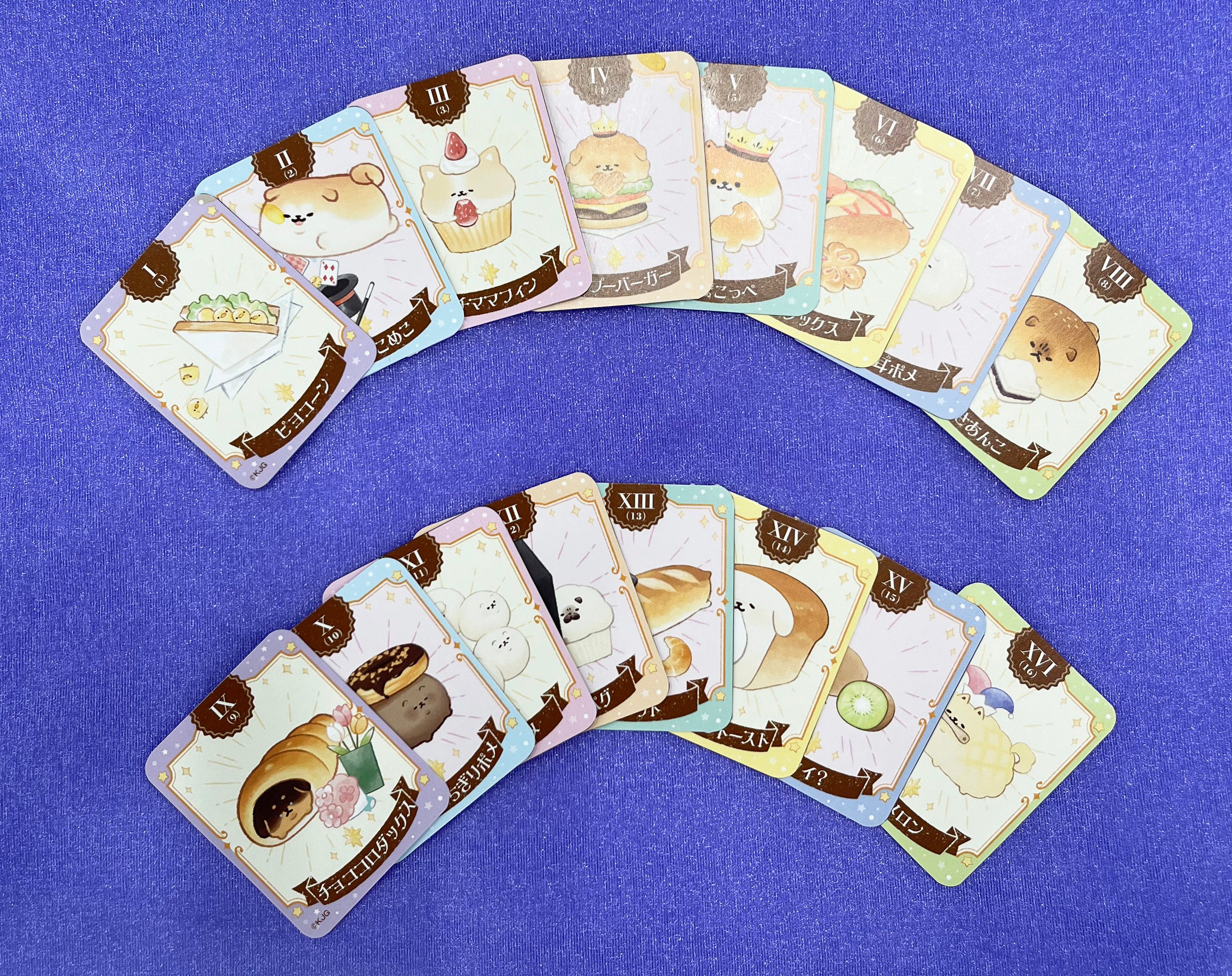 ▲「いーすとけん。おつげカード」のデザイン。カードには、それぞれいーすとけん。のキャラクターが描かれている。子どもが扱いやすい手のひらサイズ