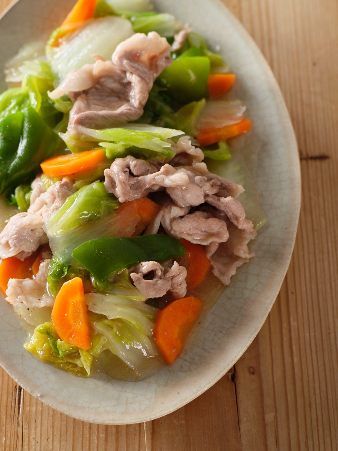 ▲フランス料理の手法“エチュベ”で作る四宝菜風