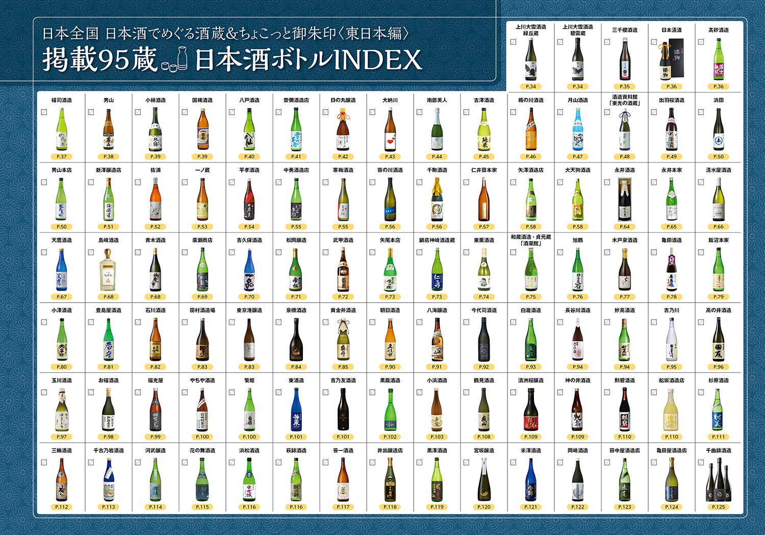 全95蔵が掲載されている＜東日本編＞