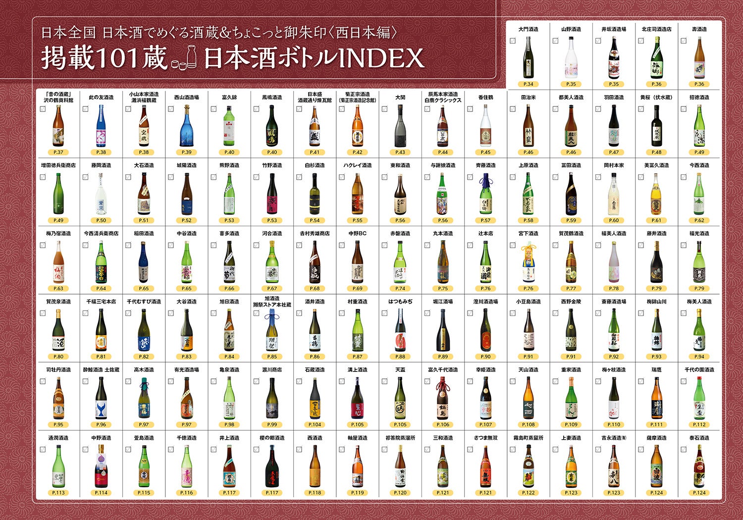 全101蔵が掲載されている<西日本編>