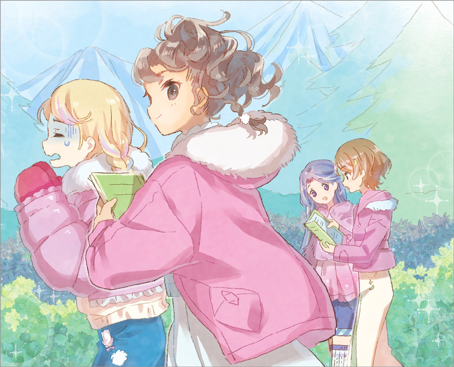 ▲アメジスト色をしたフーディーをはおって