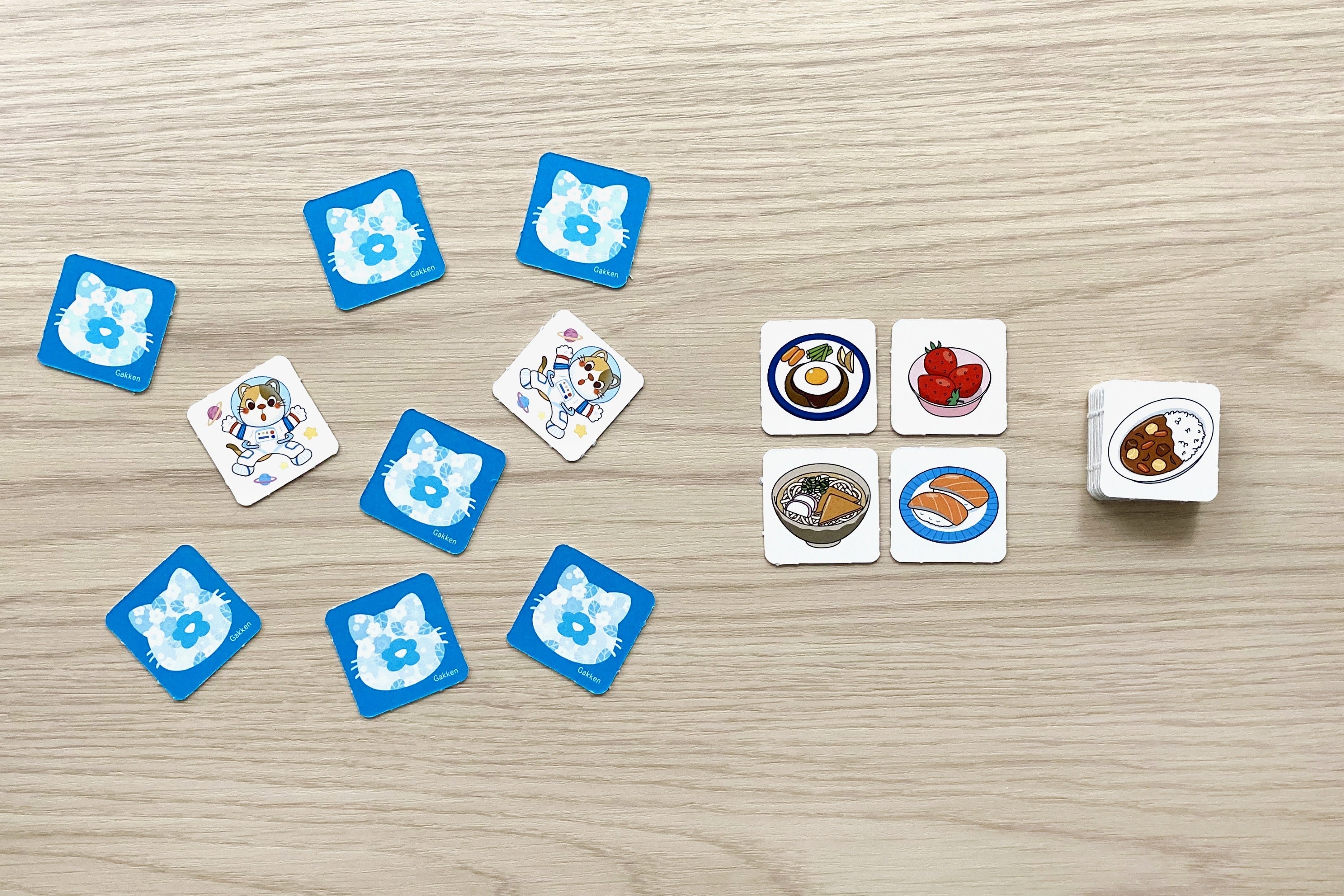 ▲左：しんけいすいじゃくカード／３～４歳より、右：きおくあそびカード／４～６歳より