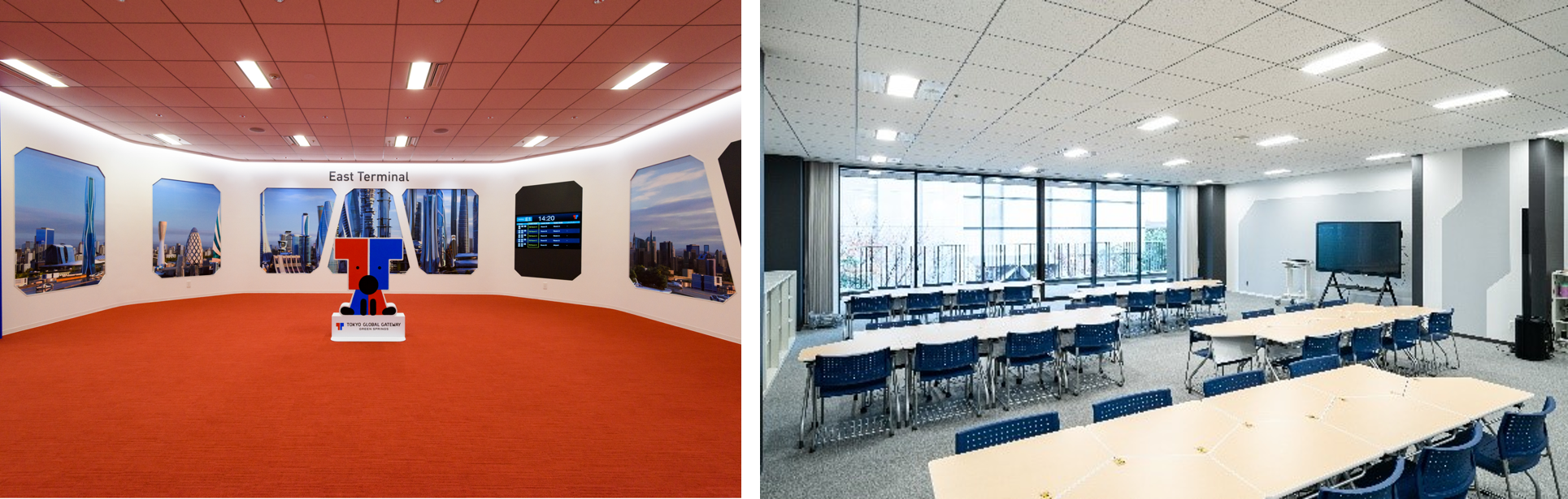 左：E1エントランス　右：アクティブイマ―ジョンシーン