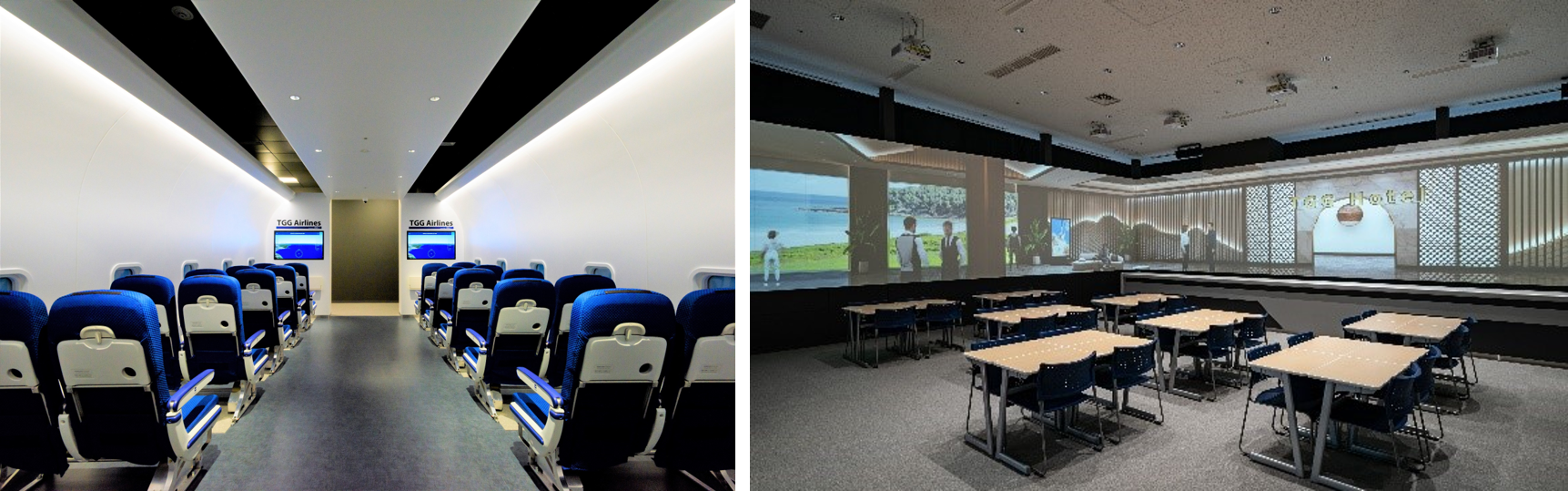 左：エアプレイン　右：アトラクションシーン