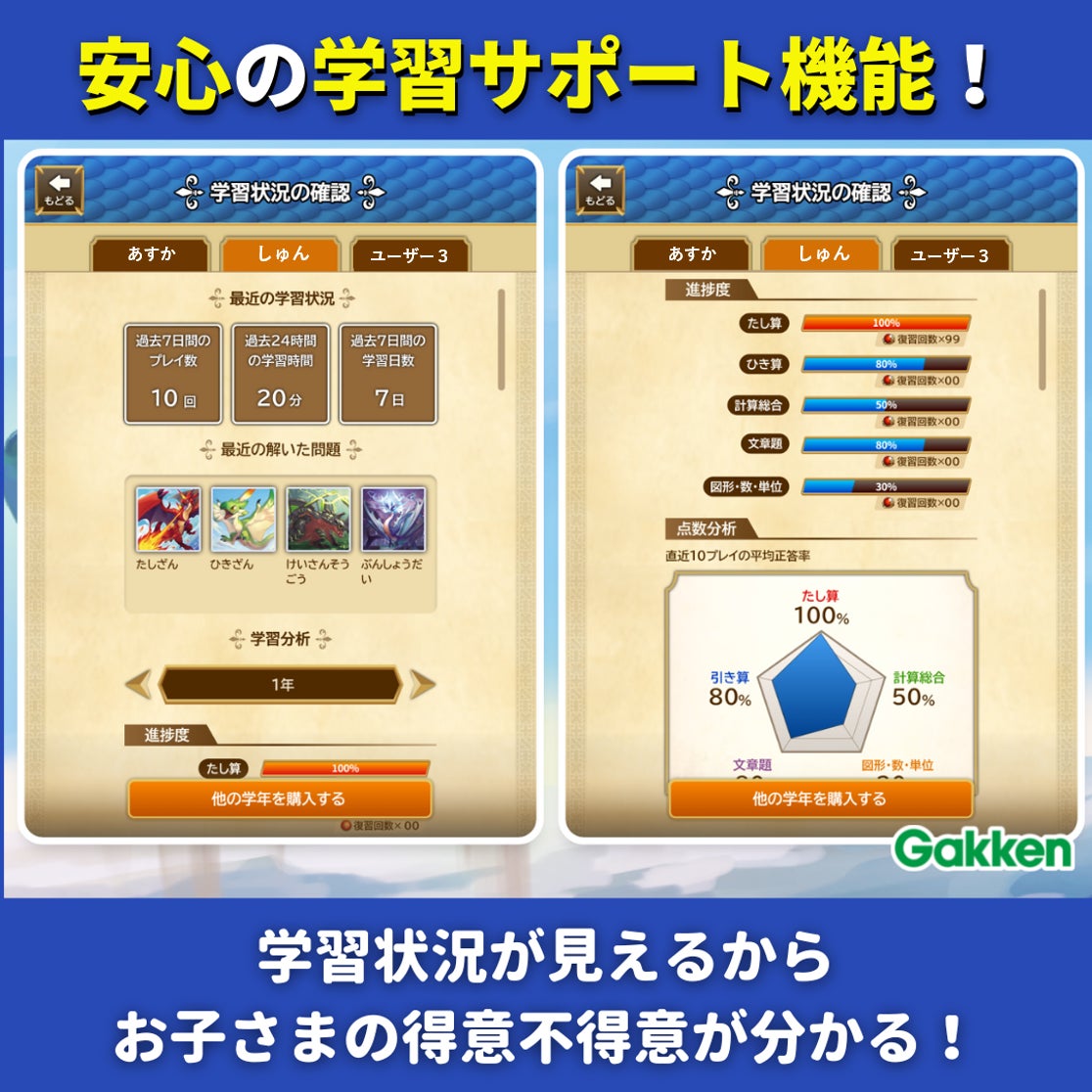▲学習サポート機能