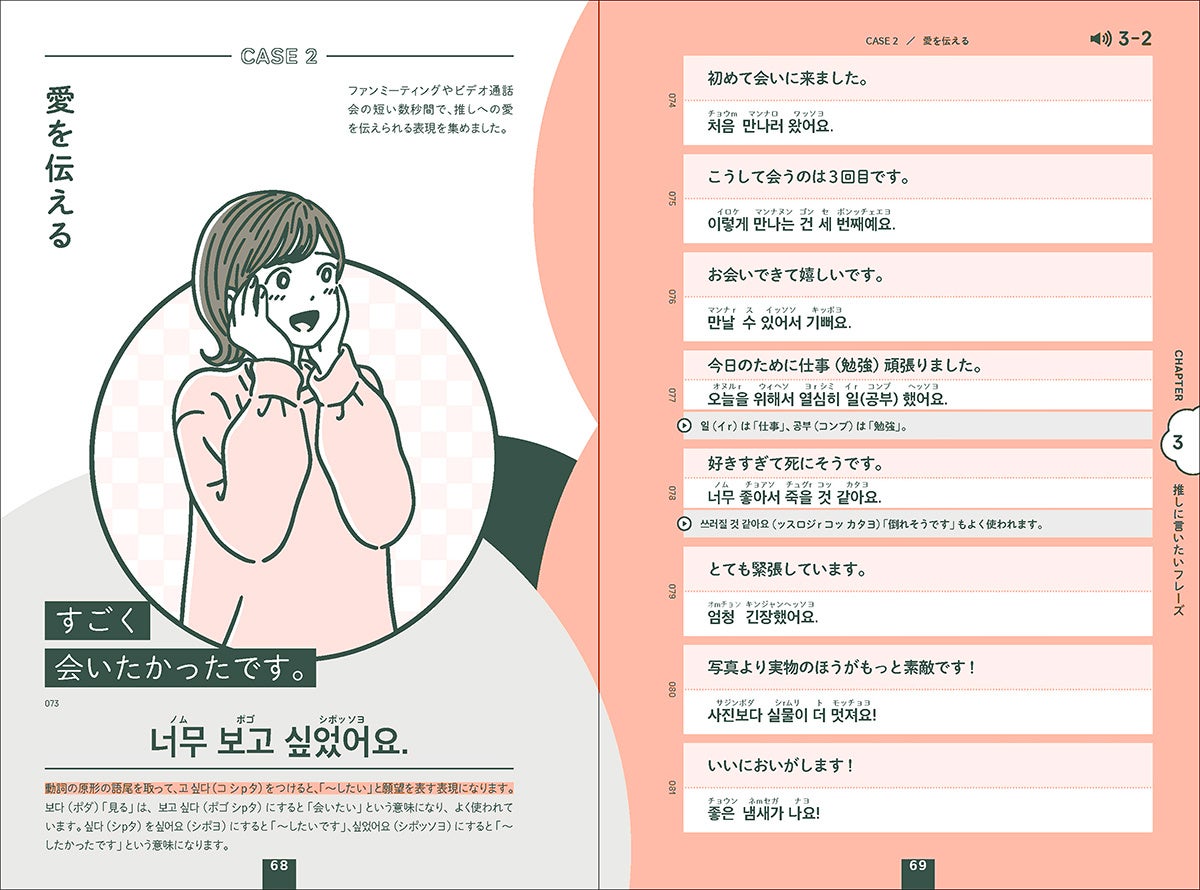 ▲ファンミやヨントンで使える! たった数秒間で推しへの愛を伝えられるフレーズ
