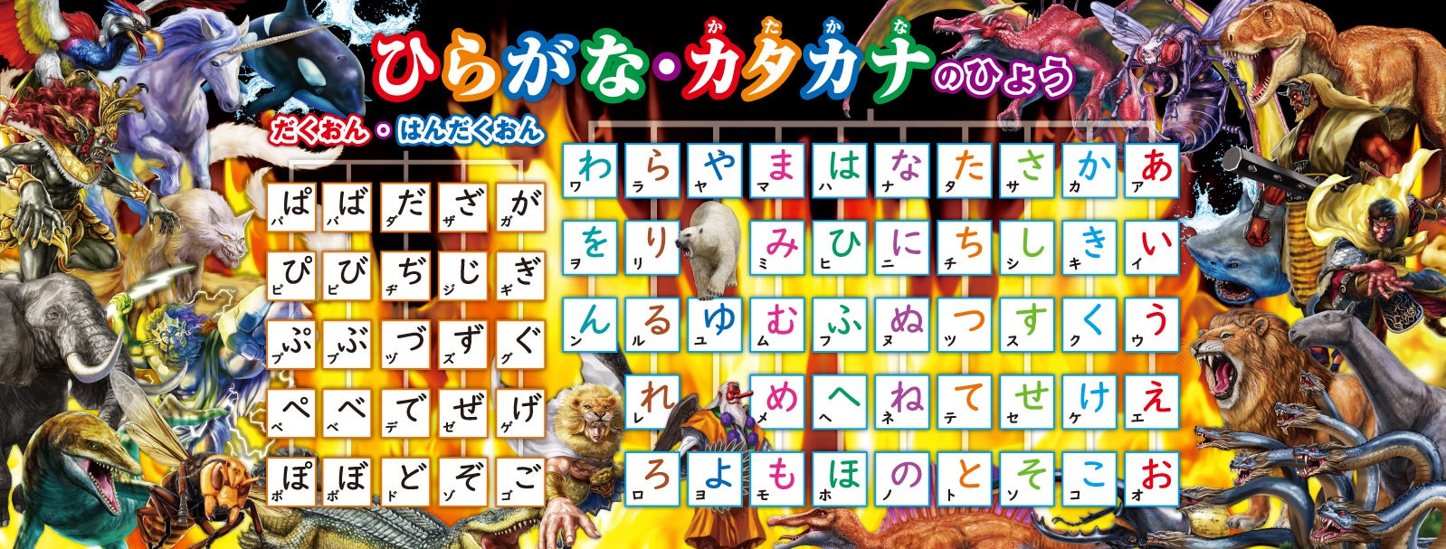 ▲あいうえお表は壁に貼ってもOK