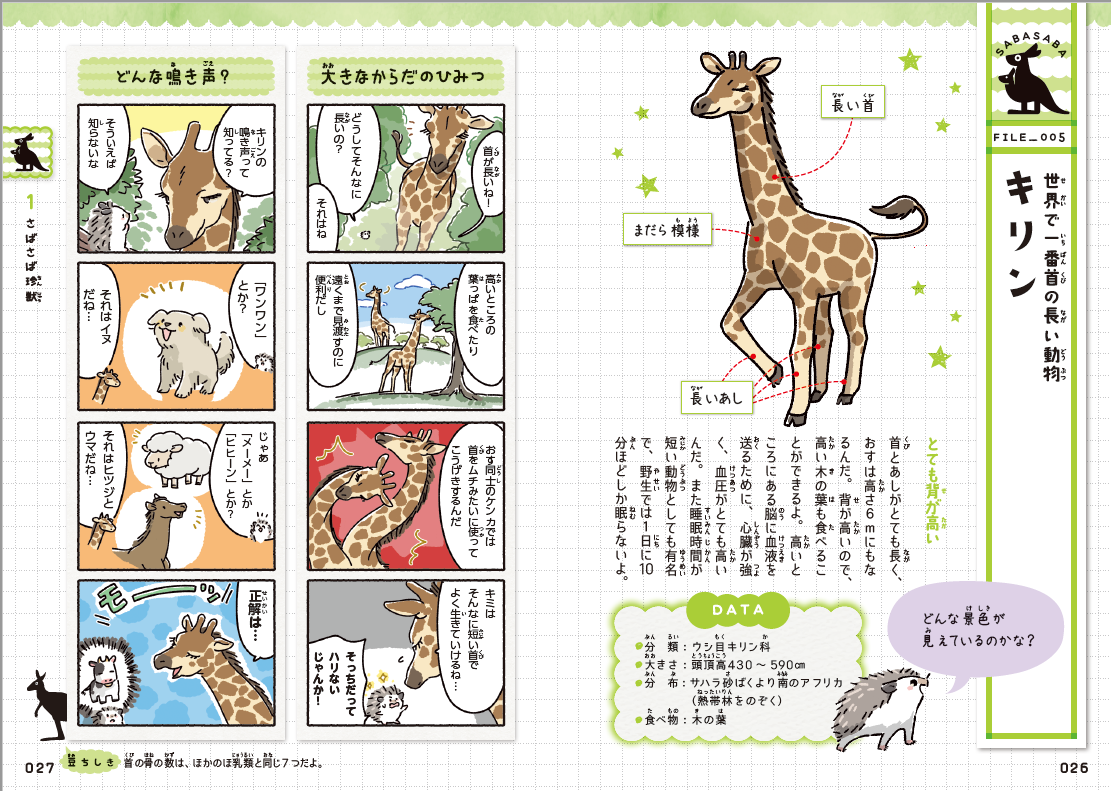 ▲人気者でありながら意外と知られていないキリンのひみつとは…？