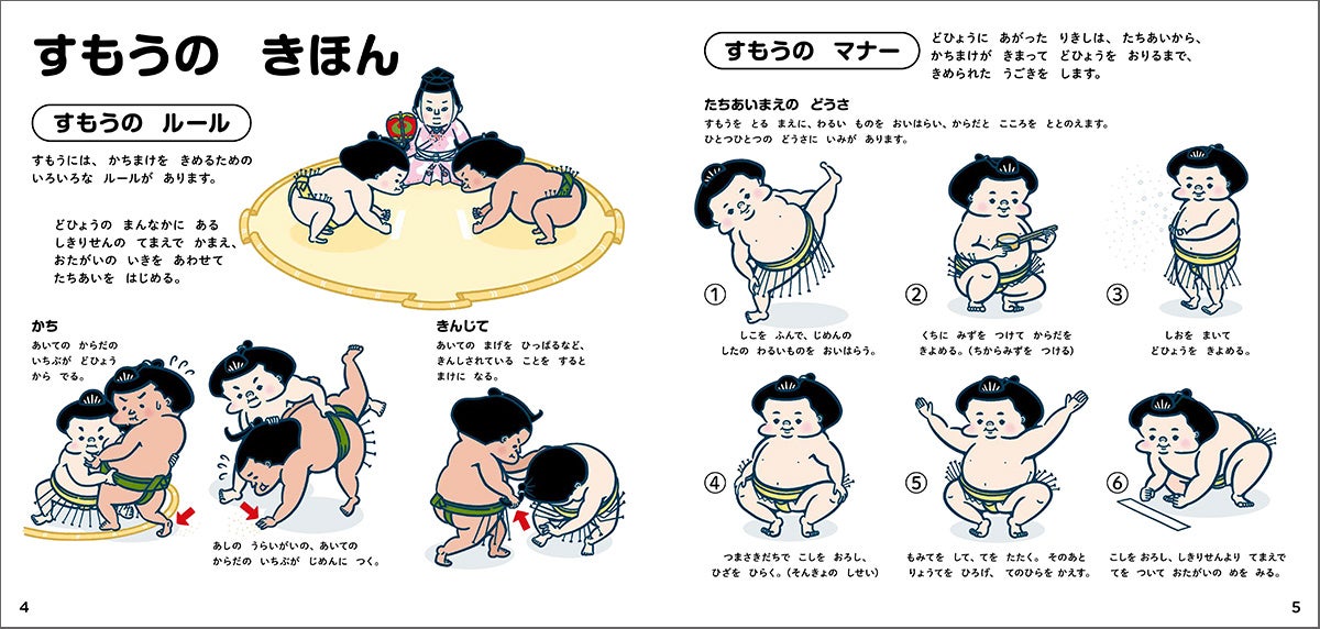 ▲相撲のルールやマナー、気になる基本も解説!正しい相撲の知識で、日本の伝統文化の学習にも役立ちます。