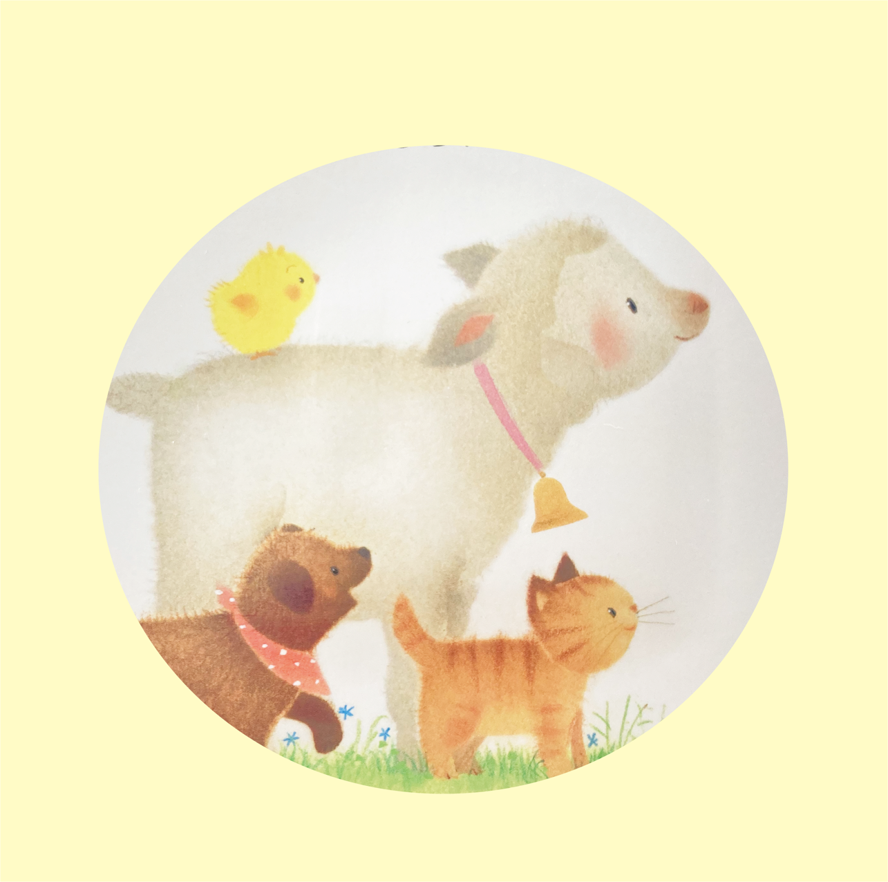 ▲『ふわふわ だあれ？』本文ページより。ぴよちゃんのおともだちがたくさん出てきます