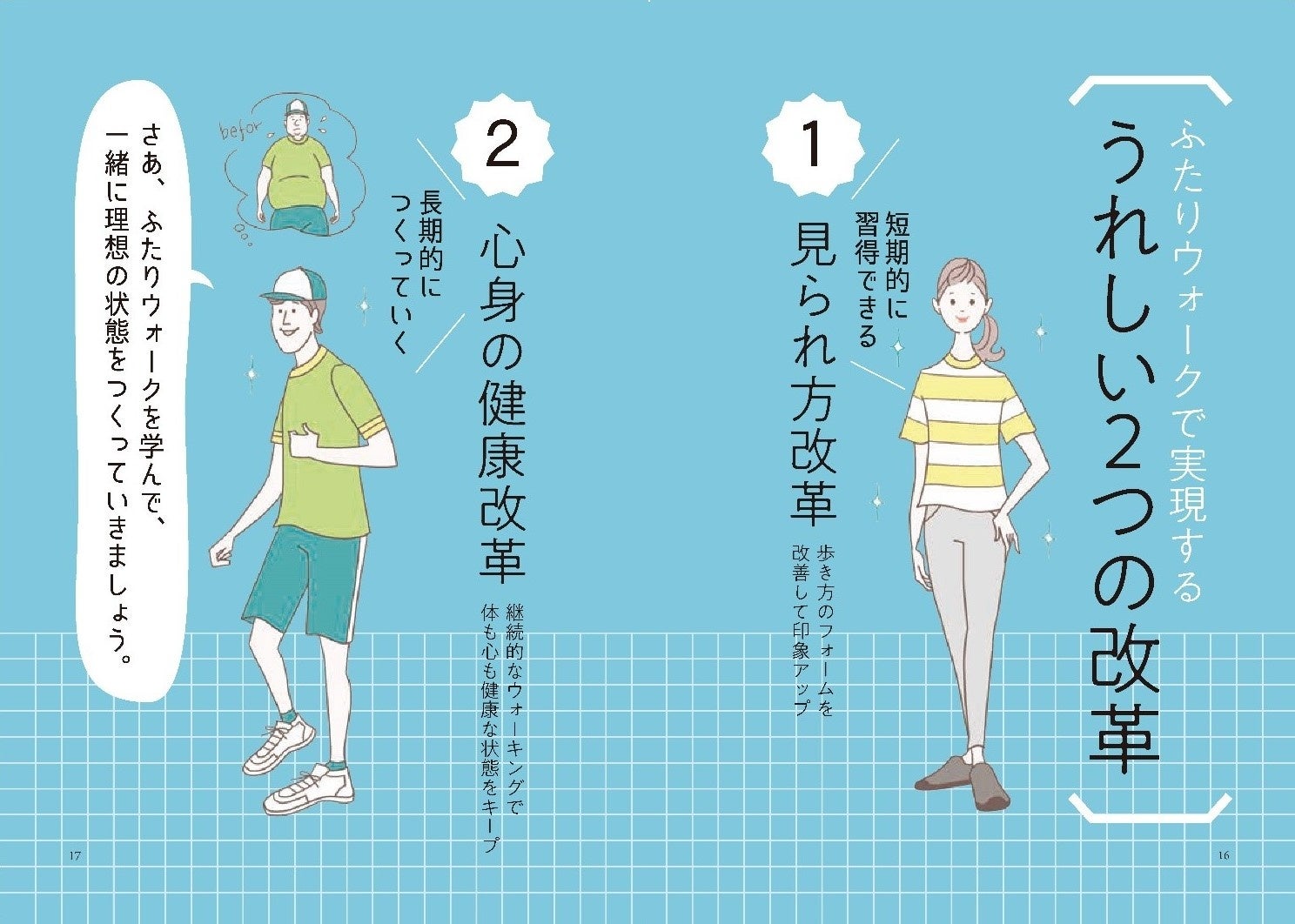 ▲歩き方や体の歪み改善だけではなく、心身の健康も目指していきましょう