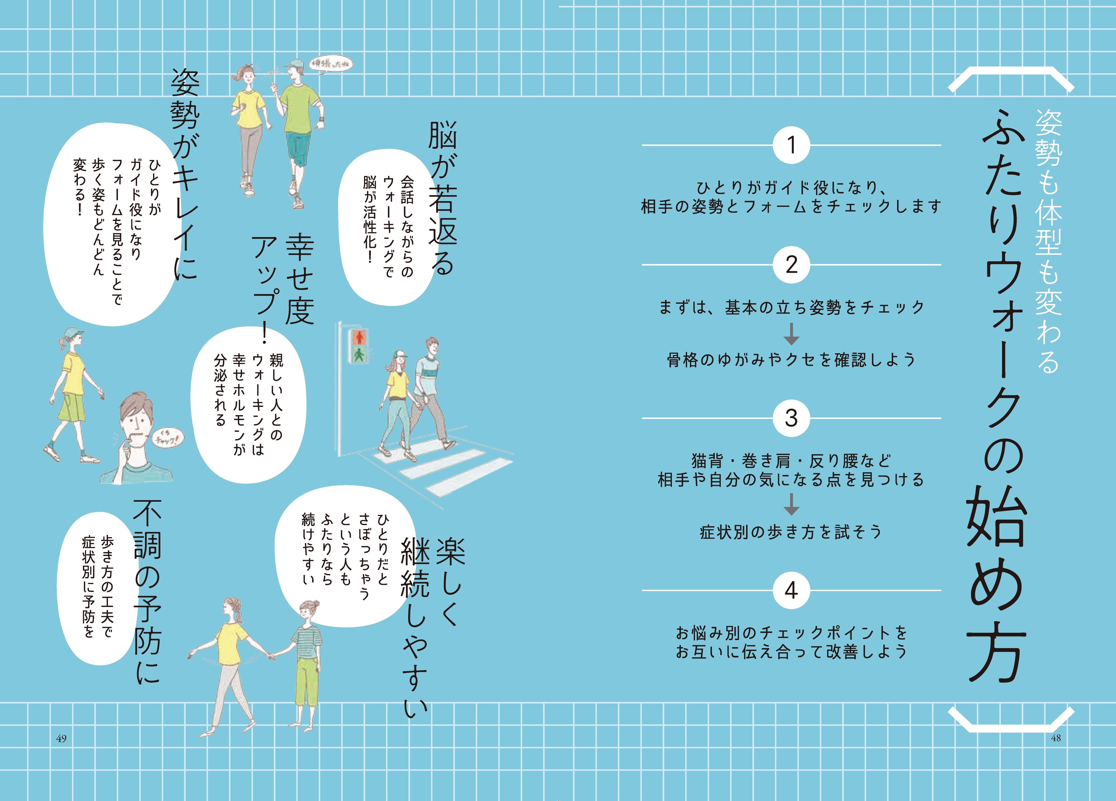 ▲体だけでなく、脳も若返る「ふたりウォーク」は続けやすさがポイント