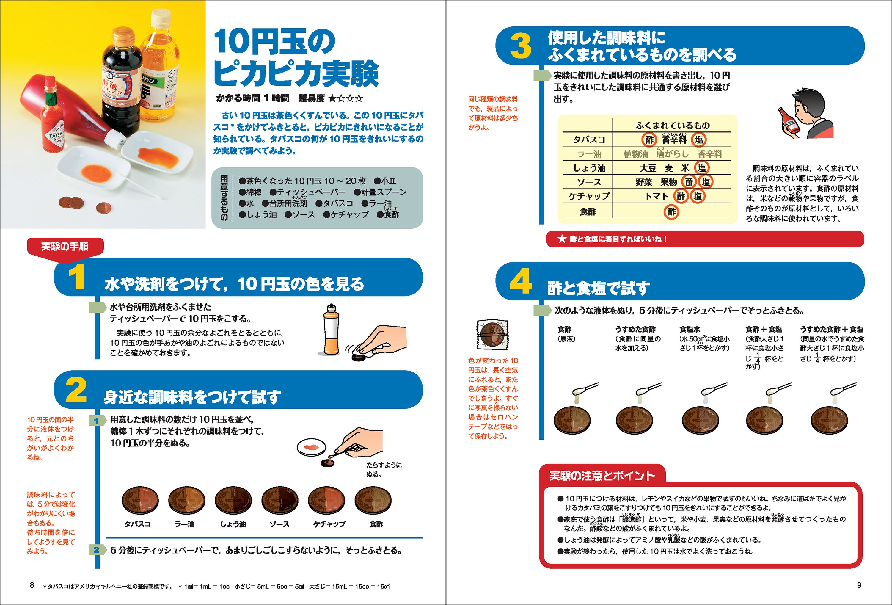 ▲実験の手順がわかりやすい！