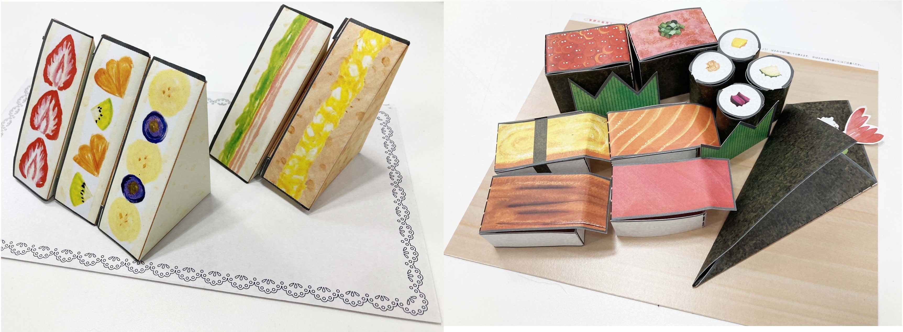 某有名デパートの「おせちカタログ」も手がけるイラストレーターさんによるお寿司は必見です。