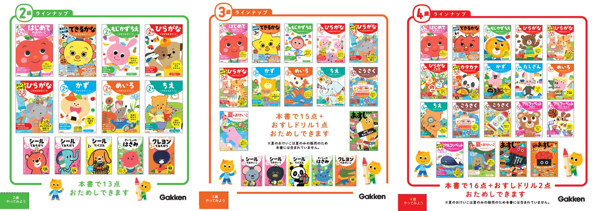 学研Gakkenの幼児ワーク ドリル 2歳-小学校低学年 入学準備38冊セット 持ち運びに便利】学研の幼児ワークシリーズを年齢別にちょっと