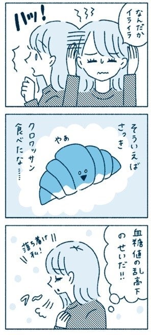 ▲イライラの多くは血糖スパイクが原因