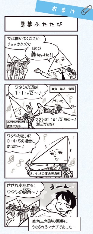 ページの半分がマンガの参考書に「中3高校入試」編 巻末には入試直前チェックも収録