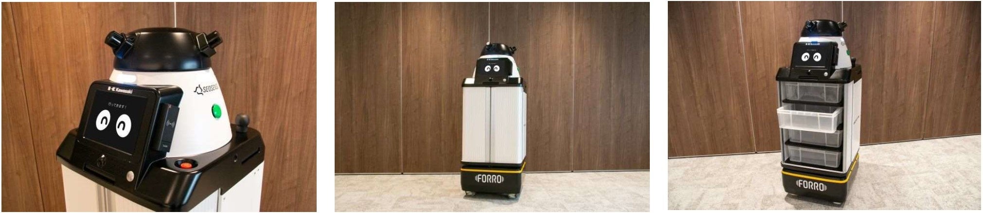 ▲フェーズ3（2回目）の実証実験で使用するサービスロボット