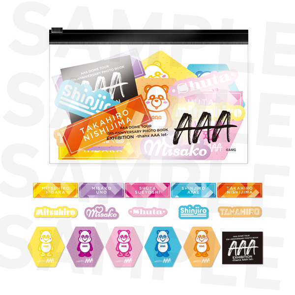 スライドポーチ入ステッカー16枚セット