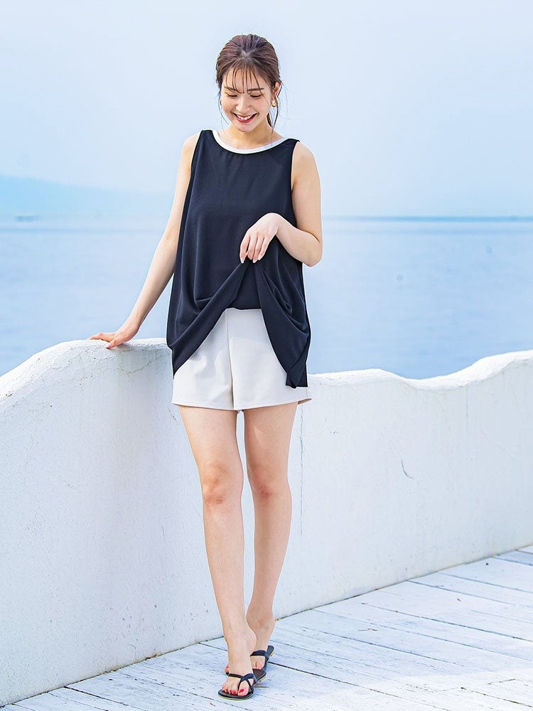 水着・ラッシュガード Skylar Love actually Roxy HIBISCUS DAZE CROP LYCRA ウィメンズ ラッシュガード