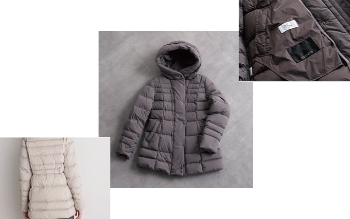 ★新品未使用　 la.f ラエフ　フーテッド中綿ハーフコート トレンドに流されないシンプルベーシックなスタイルを提案している「la