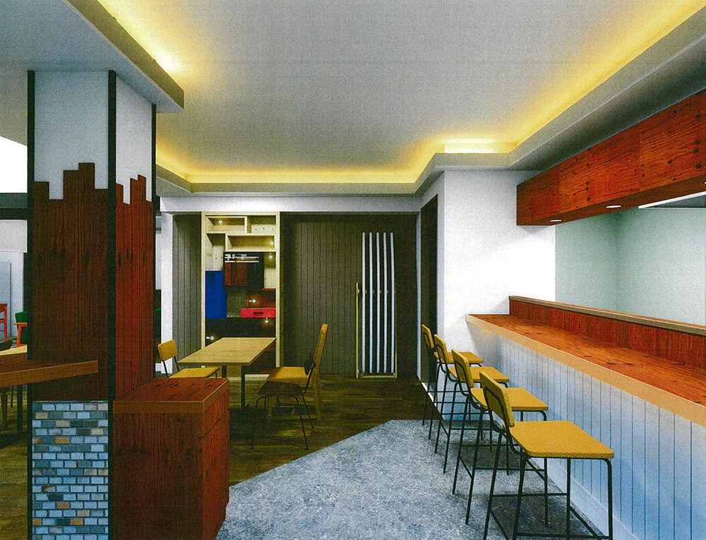 「Cafe TONARI no TONARI」イメージパース