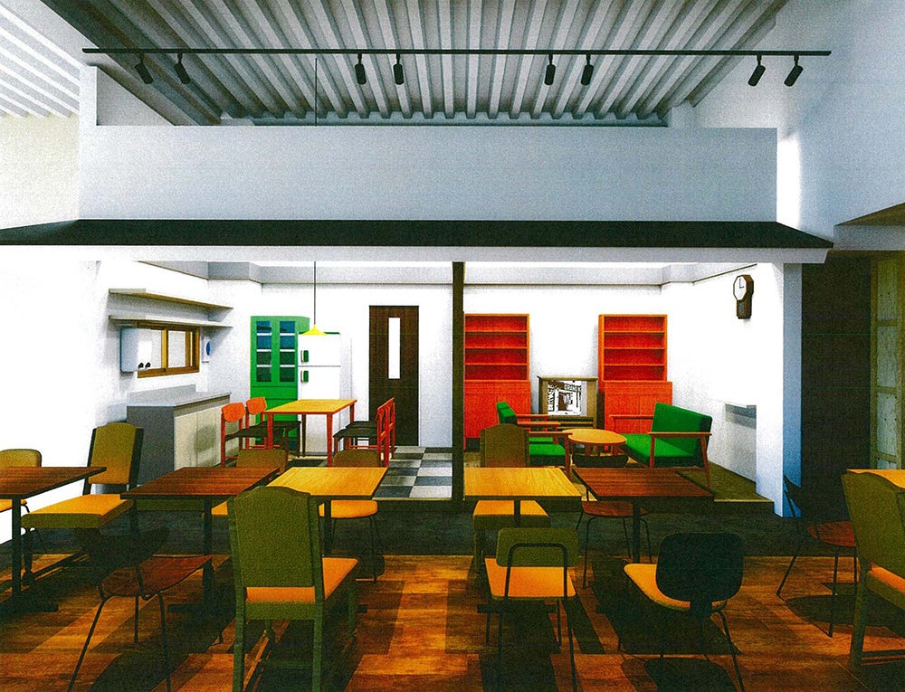 「Cafe TONARI no TONARI」イメージパース