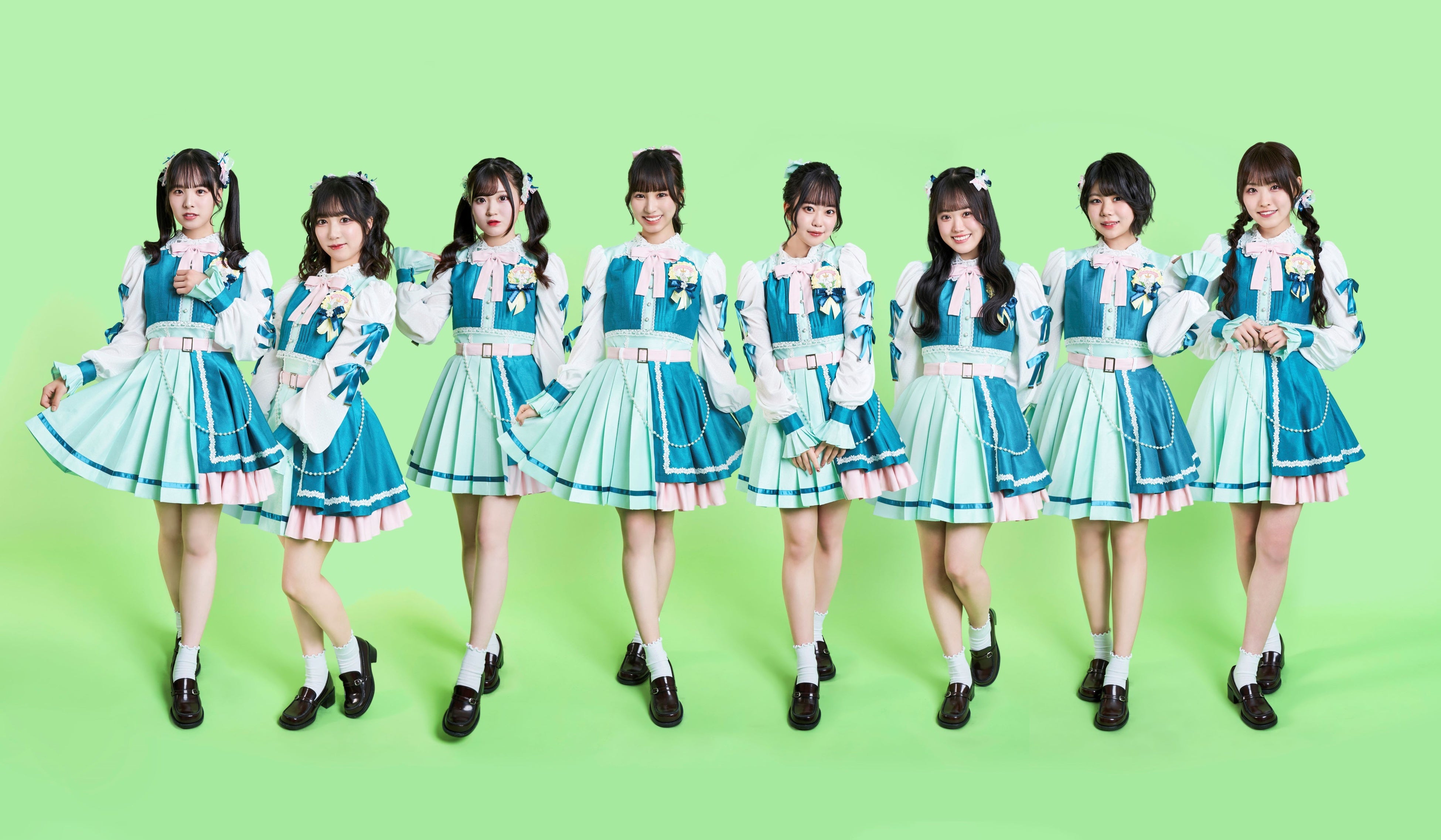 （左から：福田 ひなた、土屋 玲実、波左間 美晴、高澤 百合愛、寺本 理絵、柴咲 あかり、永尾 梨央、小田桐 ななさ）