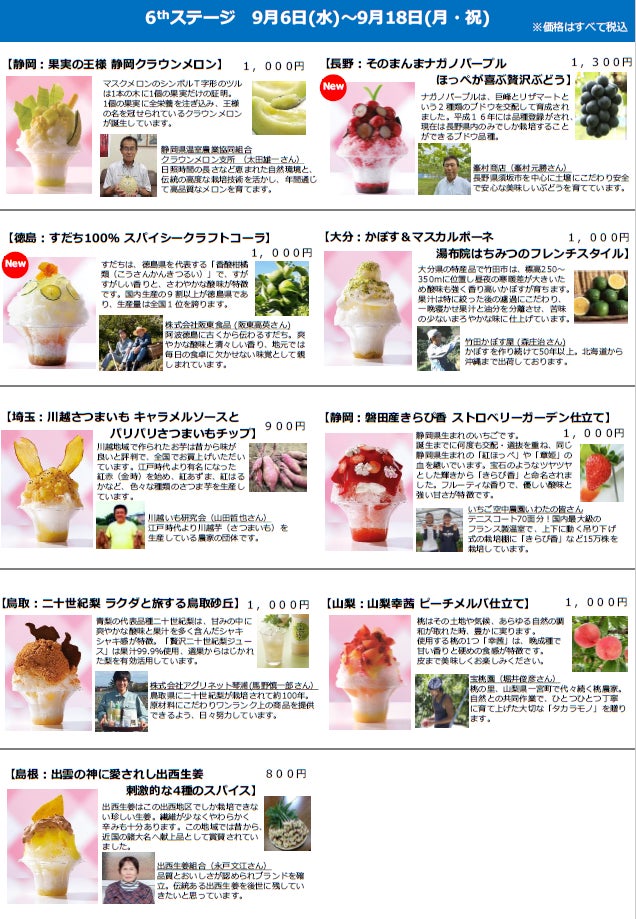 6thステージ:9月6日(水)~9月18日(月・祝)