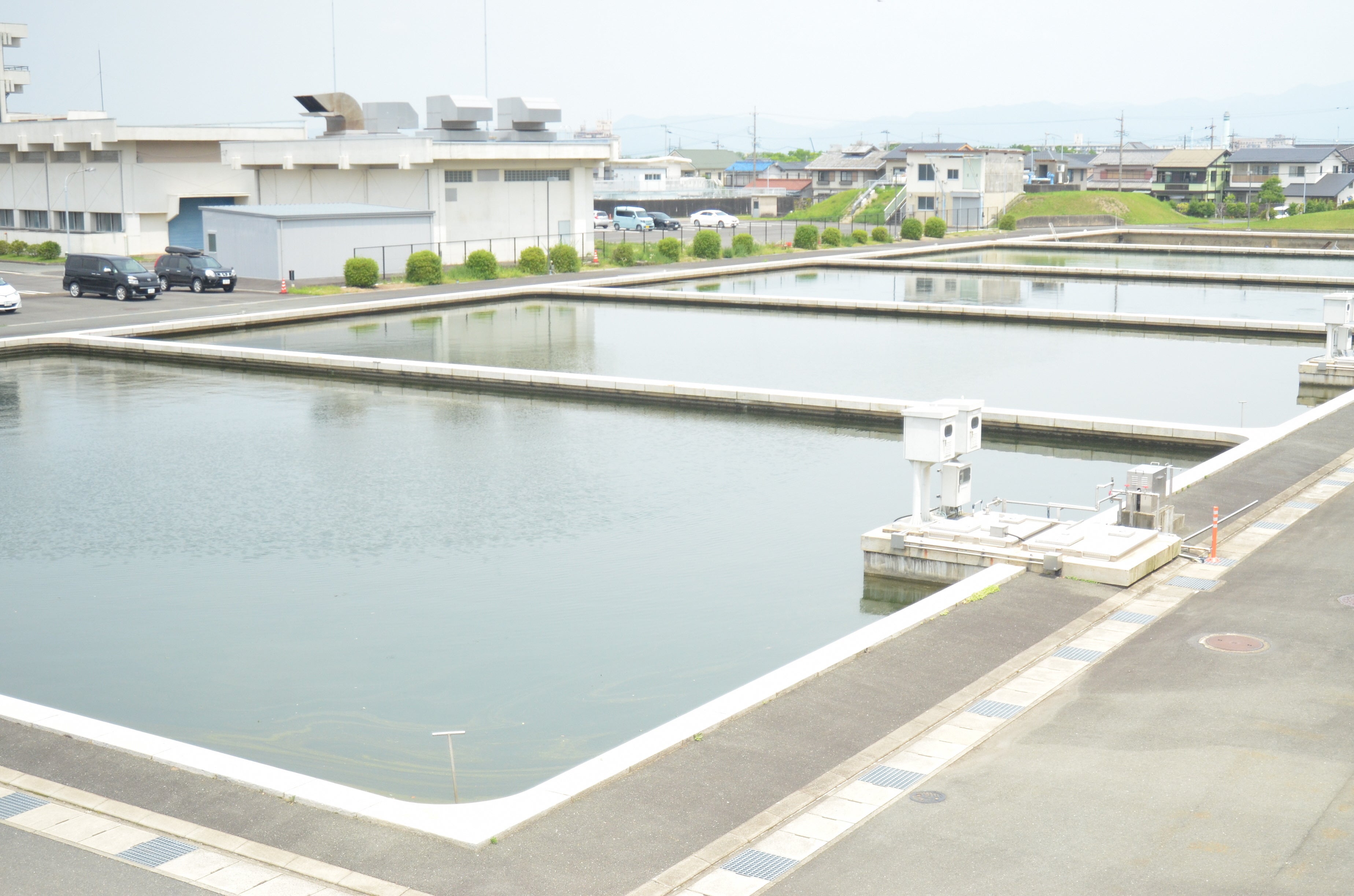 5つある緩速ろ過池