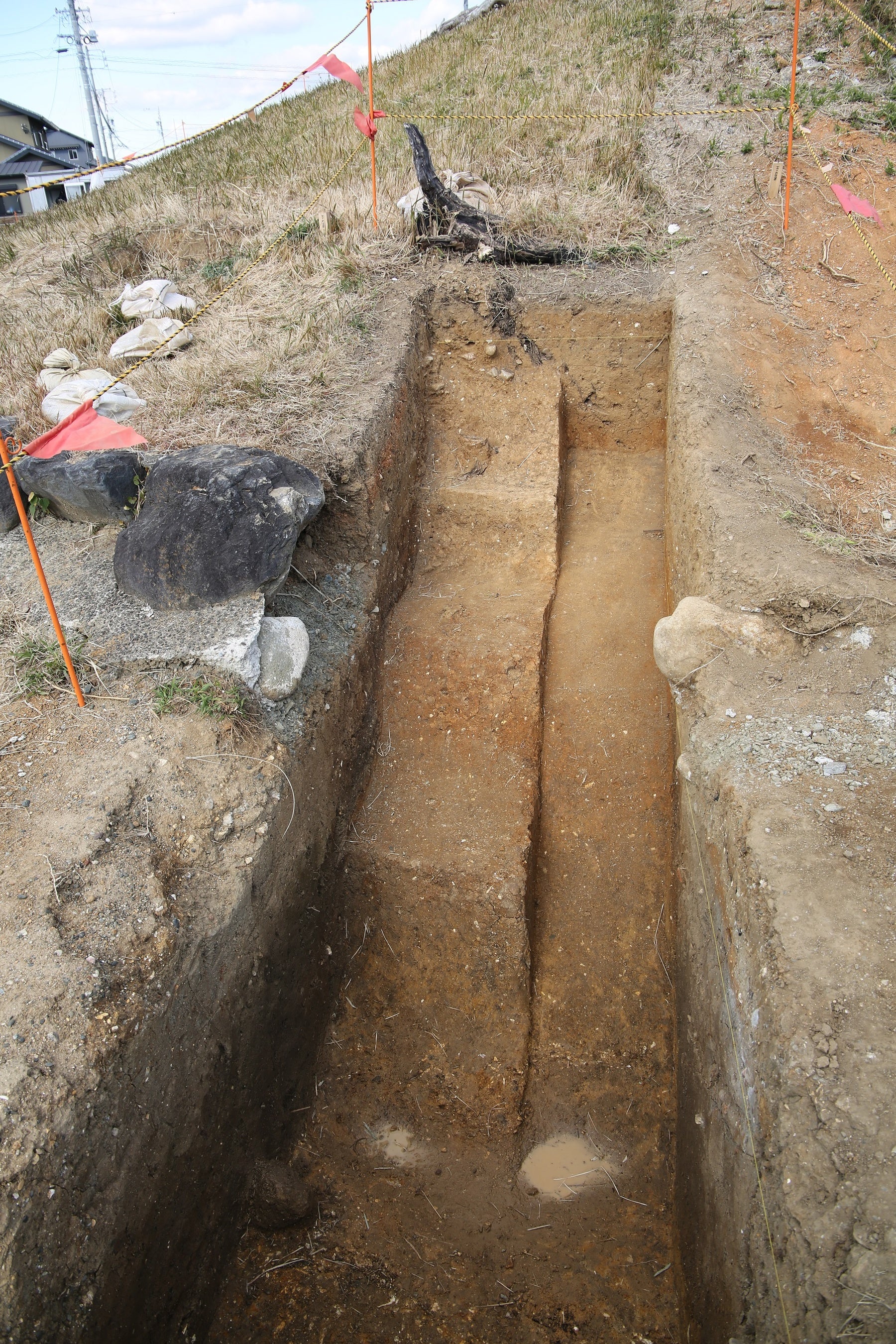 後円部に設けたもう一つの調査区