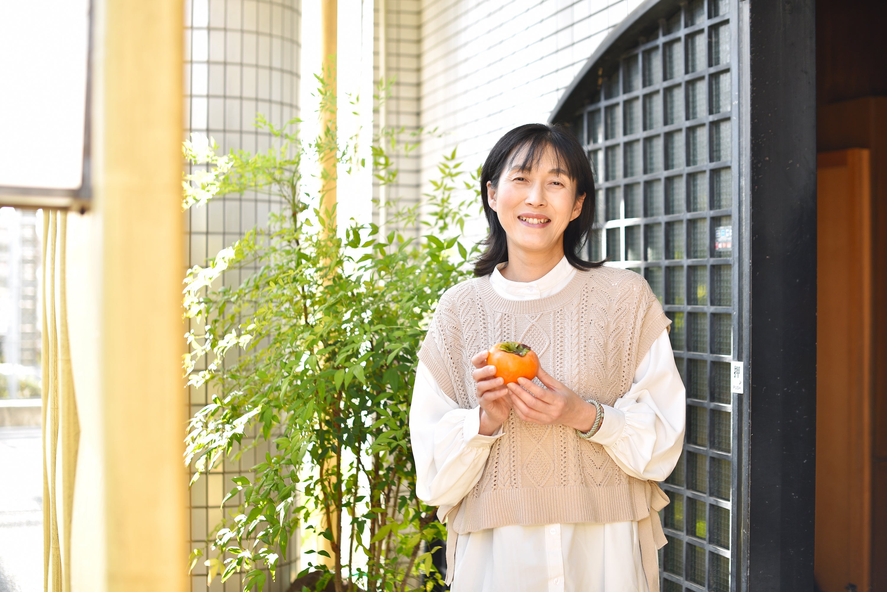 「百年柿園ベル・ファーム」の鈴木美有紀さん