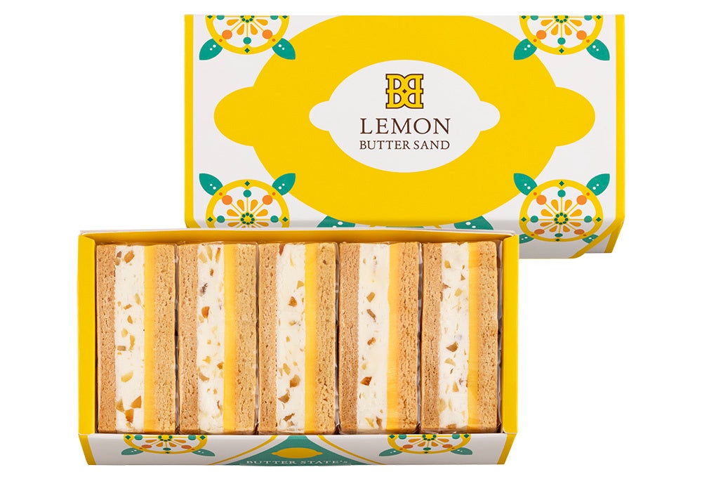 バターステイツ レモンバターサンド 5個入 972円(本体900円)