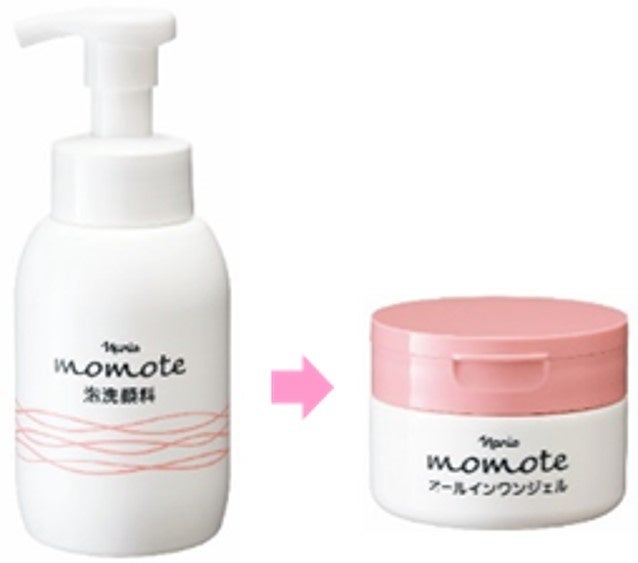 泡洗顔料→オールインワンジェルのステップ