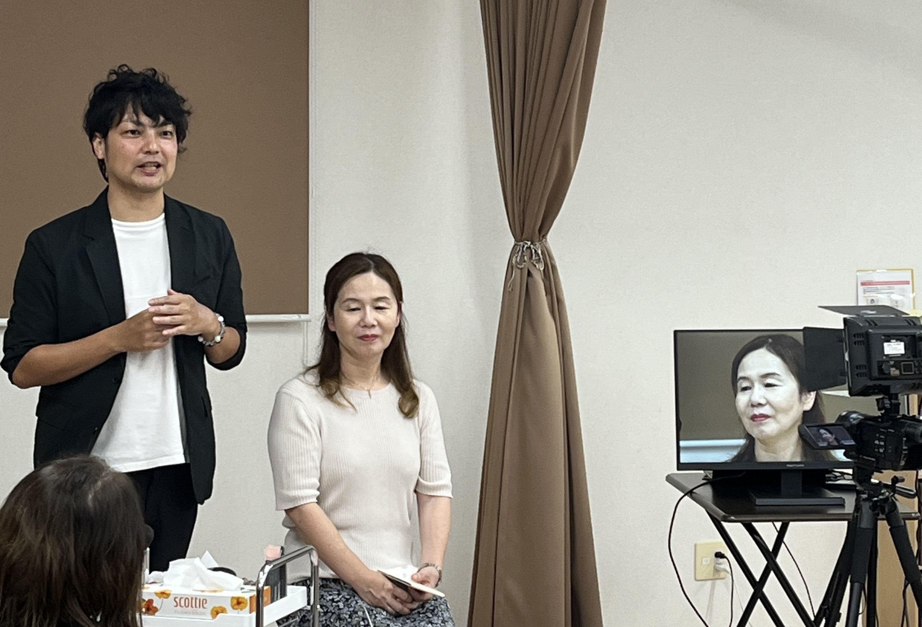 リアル研修をオンライン配信している様子