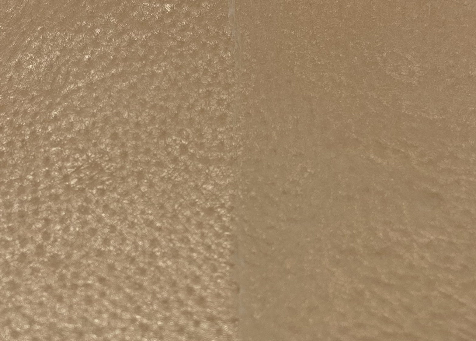 左　未塗布　右　塗布