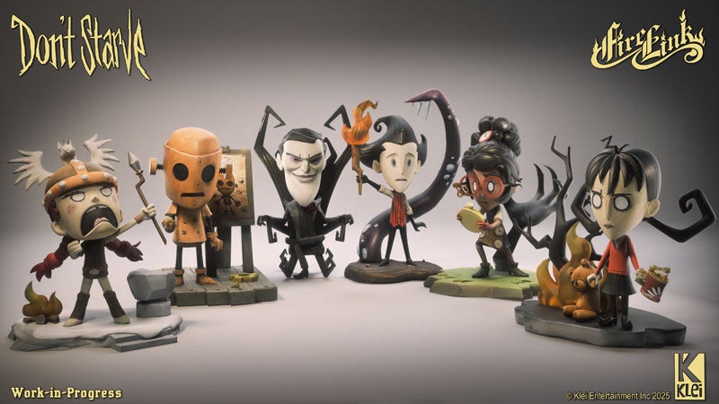 人気ゲーム「Don't Starve」より、6人の偉大な冒険者たちがデフォルメ
