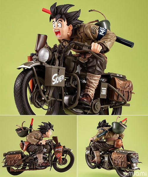 ドラゴンボールZ』より、特殊装備のバイクで疾走する「孫悟空」を立体