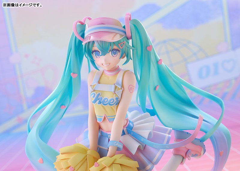 『初音ミク×グッスマ イラストコンテスト 第3回』より、「初音ミク チアリーディングVer.」のフィギュアが登場。あみあみにて予約受付中。