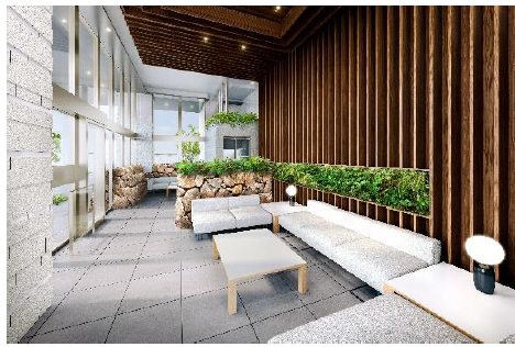 コーチエントランス（コミュニティラウンジ）完成予想図 