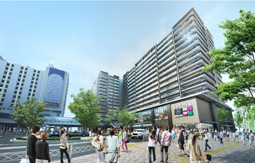 本施設を駅側から望む