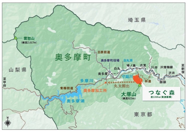 【「つなぐ森」所在地】