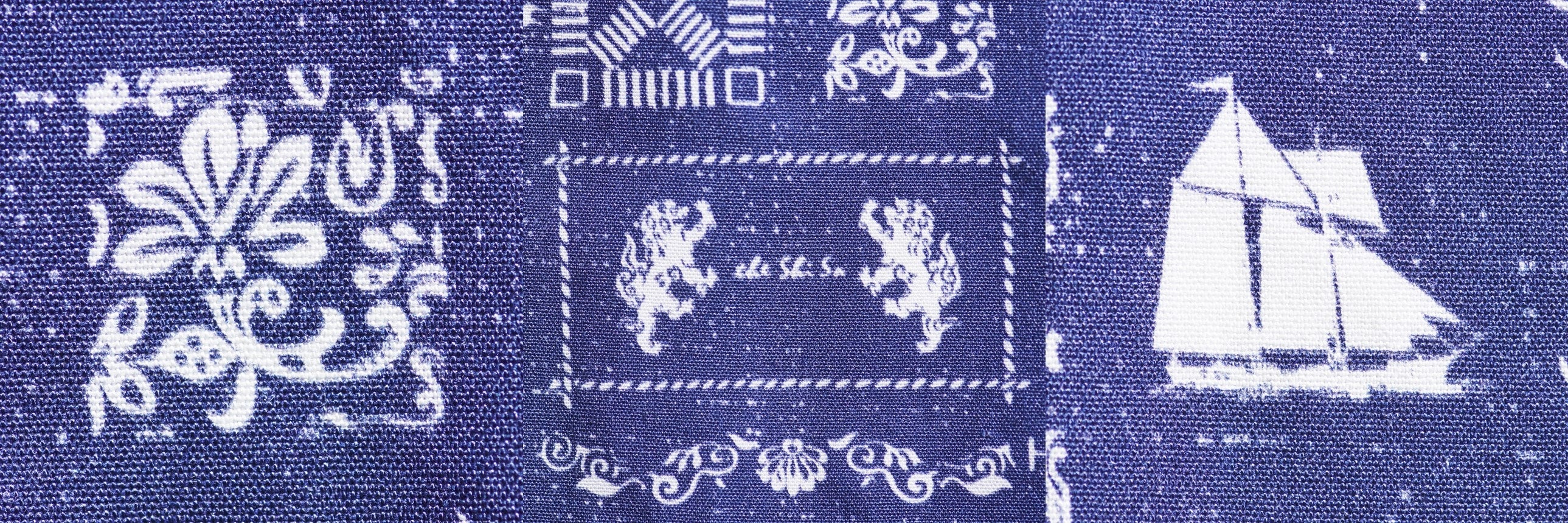 左から／ハイビスカス、シーサー、ヨット　　　　　　　　　　　　　　　　　　　　　　　　　　　 ©杉田裕一